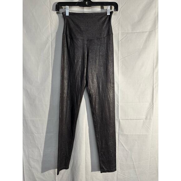 Yummie Tummie Leggings Women Small Black Jade Shimmer Shaping High Waist Capsule - Picture 1 of 10